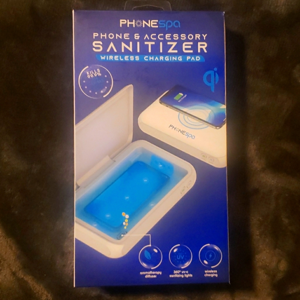 Phone Spa Sanitizer and Wireless Charging Pad